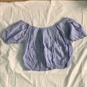 Periwinkle Off the Shoulder Blouse